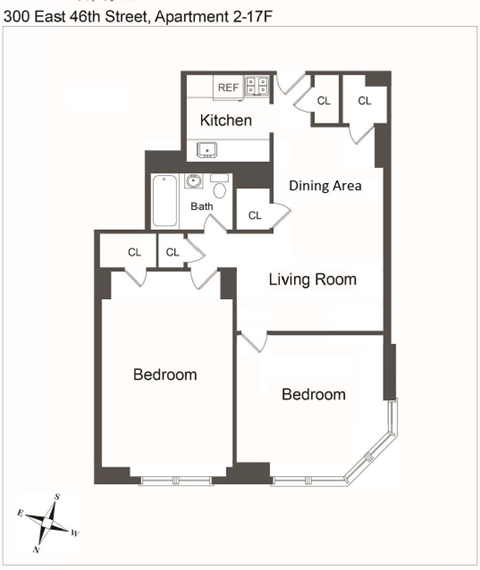 F Line 2 Bed 1 Bath